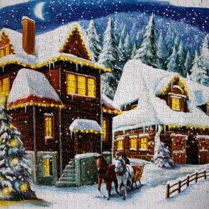 Winter sleigh ride, 1000 piece puzzle, The Canadian Group, Sure-Lox